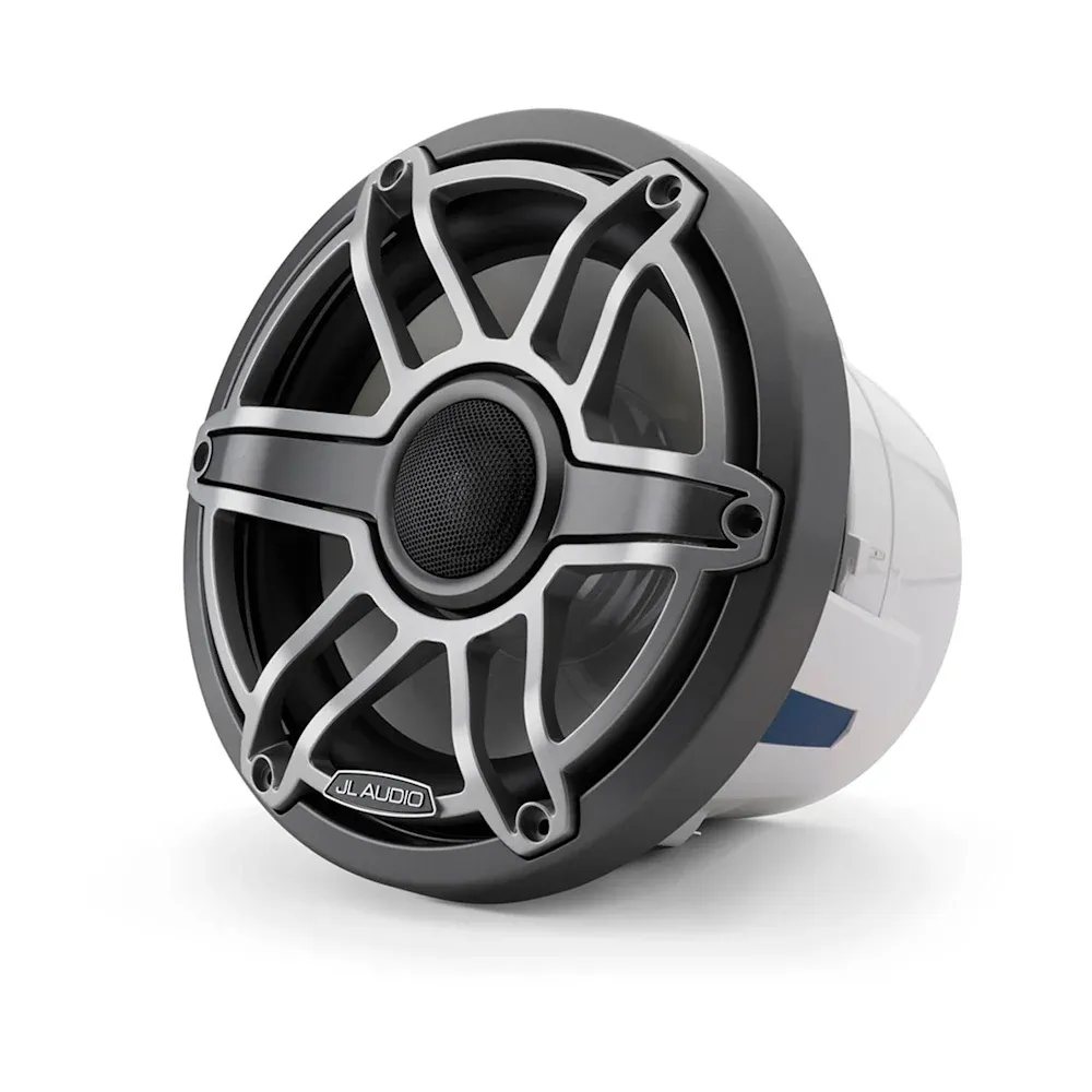 JL Audio M6 Deniz Hoparlörleri - 8.8" Titanyum spor Izgaralı resmi
