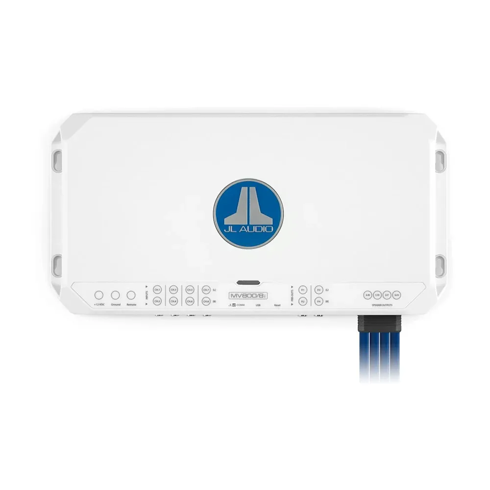 JL Audio MVi Marine Amplifikatörü - 8 Kanallı Tam Aralıklı Marine Amplifikatörü (800 watt) resmi