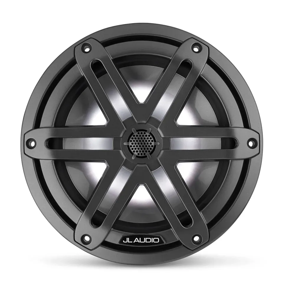 JL Audio M3 Marine Hoparlörleri - 7.7" LED ve Gri spor ızgaralı resmi