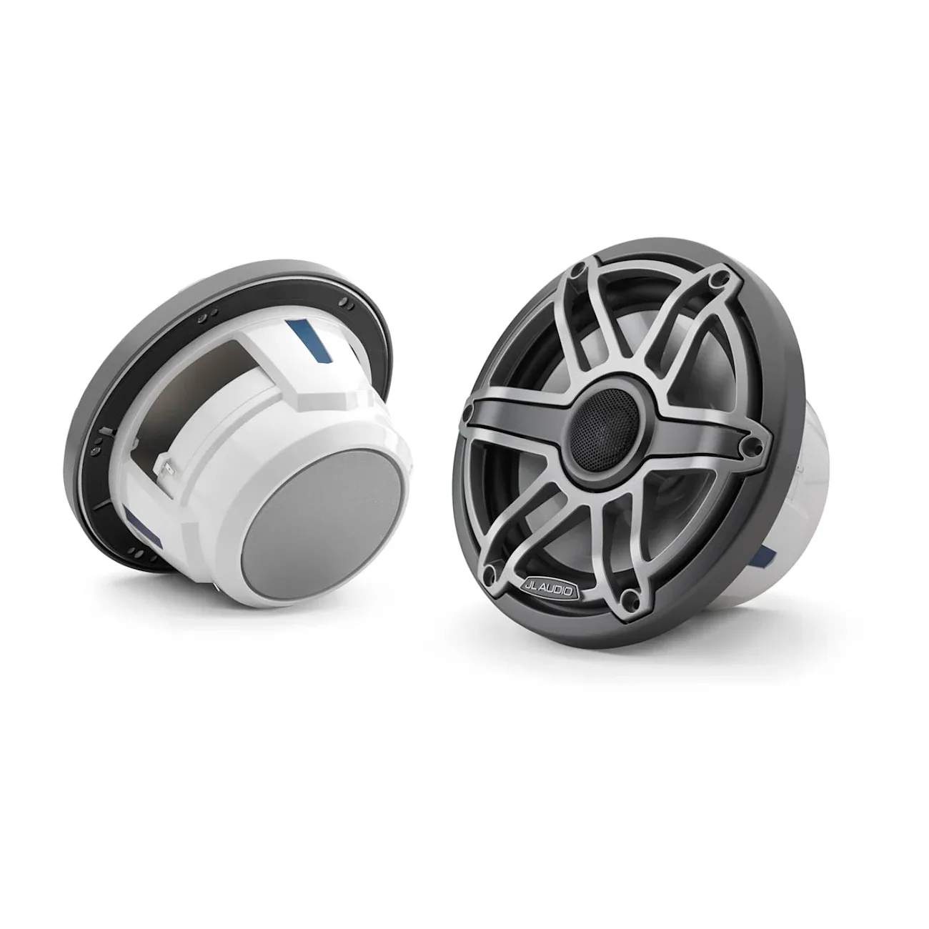 JL Audio M6 Marine Hoparlörleri - 7.7" Titanyum spor Izgaralı resmi