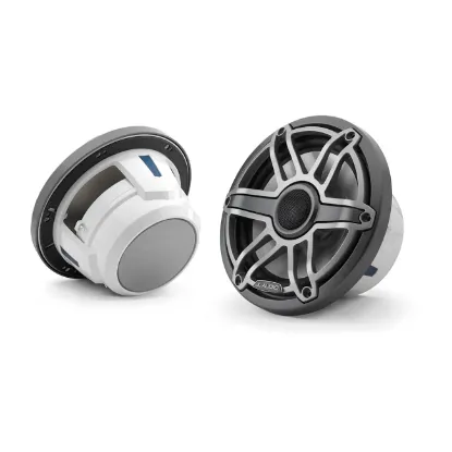 JL Audio M6 Marine Hoparlörleri - 7.7" Titanyum spor Izgaralı resmi
