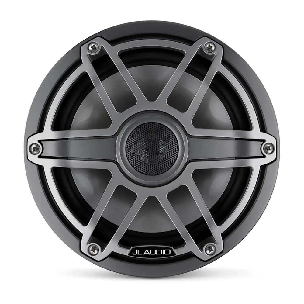 JL Audio M6 Marine Hoparlörleri - 7.7" Titanyum spor Izgaralı resmi