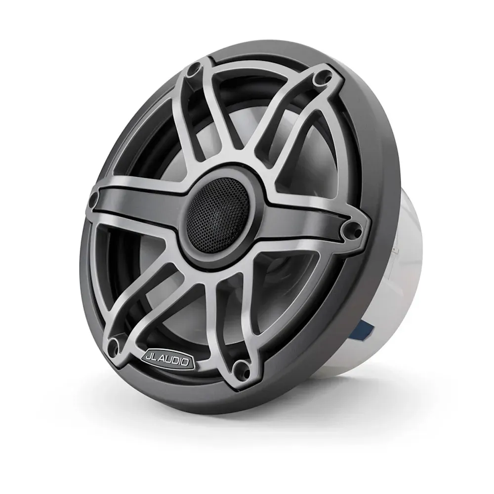 JL Audio M6 Marine Hoparlörleri - 7.7" Titanyum spor Izgaralı resmi