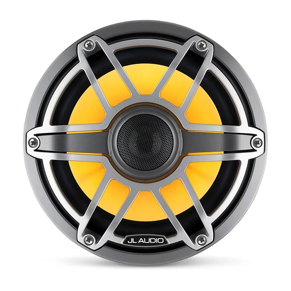 JL Audio M6 Marine Hoparlörleri - 8.8" LED ve Titanyum spor Izgaralı resmi