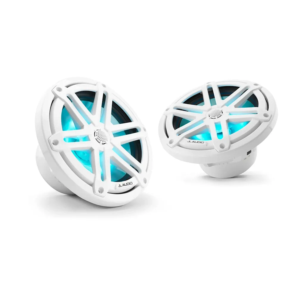 JL Audio M3 Marine Hoparlörleri - 7.7" LED ve Beyaz Spor Izgaralı resmi