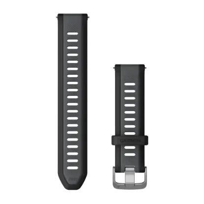 Quick Release 20 mm Yedek Kayış - Siyah/Gri resmi