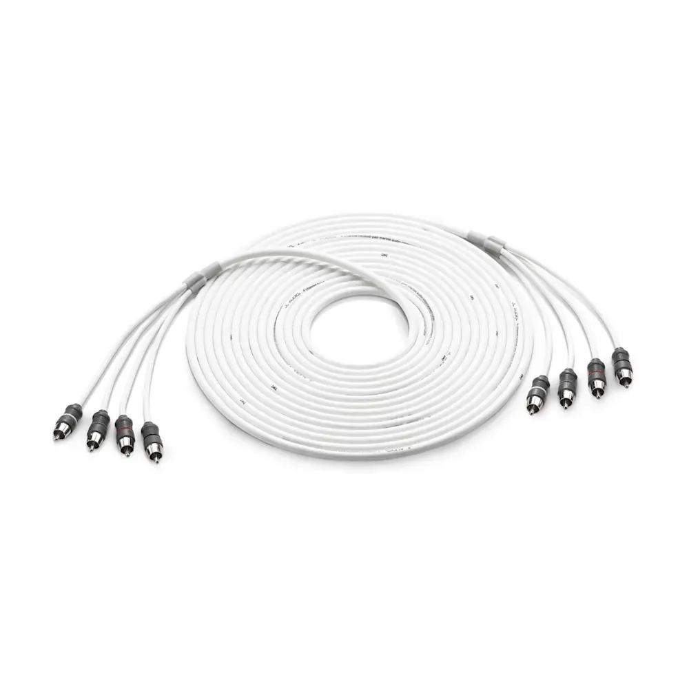JL Audio Deniz Ses Sistemi Bağlantı Kablosu - 4 kanallı, 25 fit (XMD WHTAIC4 25) resmi