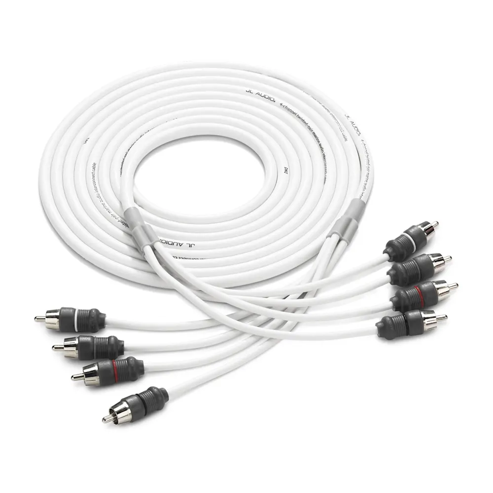 JL Audio Deniz Ses Sistemi Bağlantı Kablosu - 4 kanallı, 12' ila 25' (XMD WHTAIC4 12) resmi