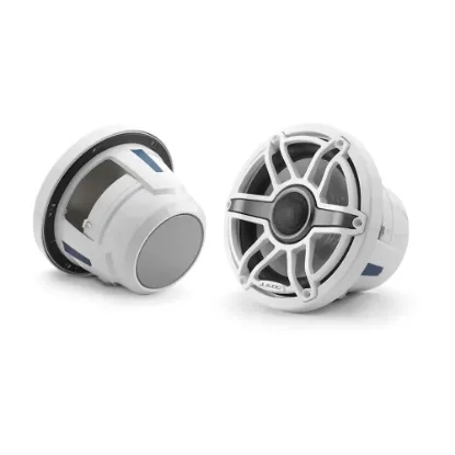 JL Audio M6 Marine Hoparlörleri - 8.8" Beyaz spor ızgaralı resmi