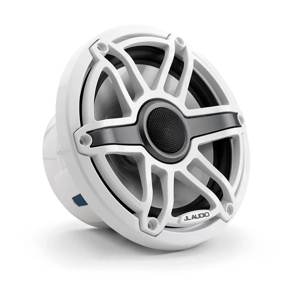 JL Audio M6 Marine Hoparlörleri - 7.7" Beyaz spor ızgaralı resmi