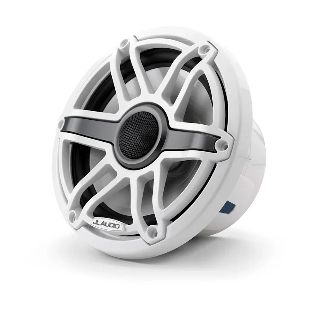 JL Audio M6 Marine Hoparlörleri - 7.7" Beyaz spor ızgaralı resmi