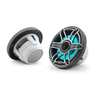 JL Audio M6 Marine Hoparlörleri - 6.5" LED ve Titanyum spor Izgaralı resmi