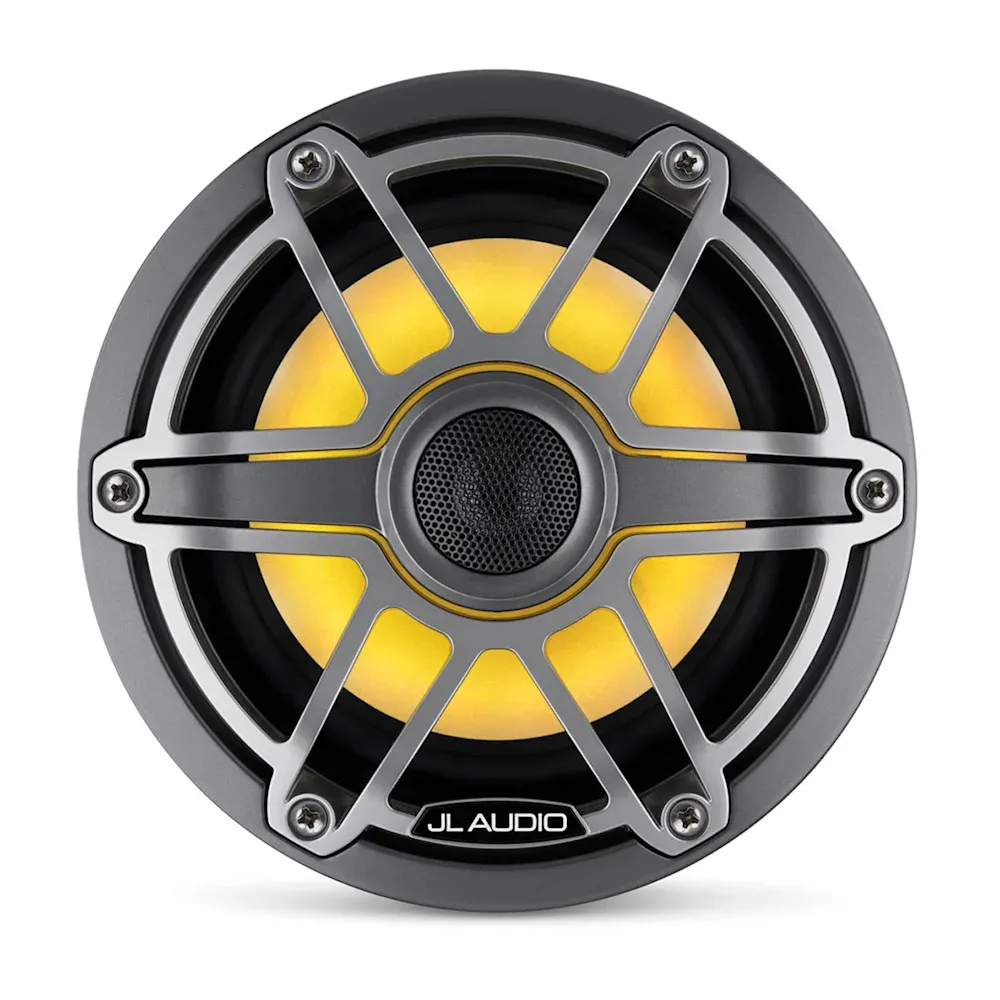 JL Audio M6 Marine Hoparlörleri - 6.5" LED ve Titanyum spor Izgaralı resmi