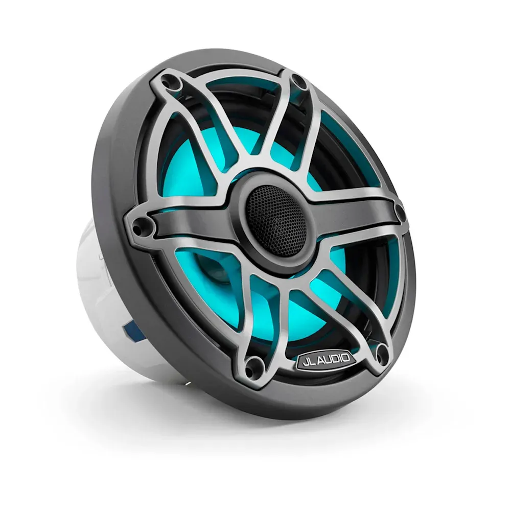 JL Audio M6 Marine Hoparlörleri - 6.5" LED ve Titanyum spor Izgaralı resmi