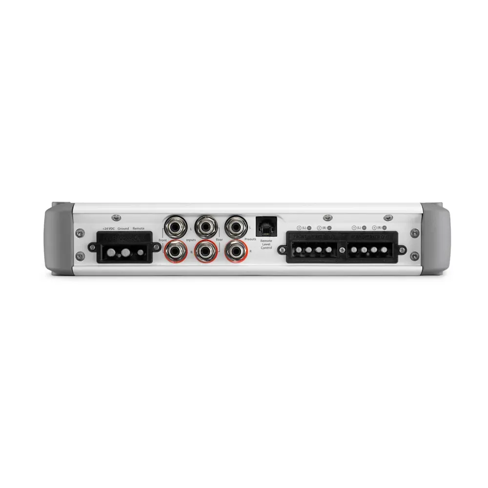 JL Audio MHD Marine Amplifikatörü - 4 Kanallı Tam Aralık Marine Amplifikatörü (24 V Sistemler için 600 W) resmi