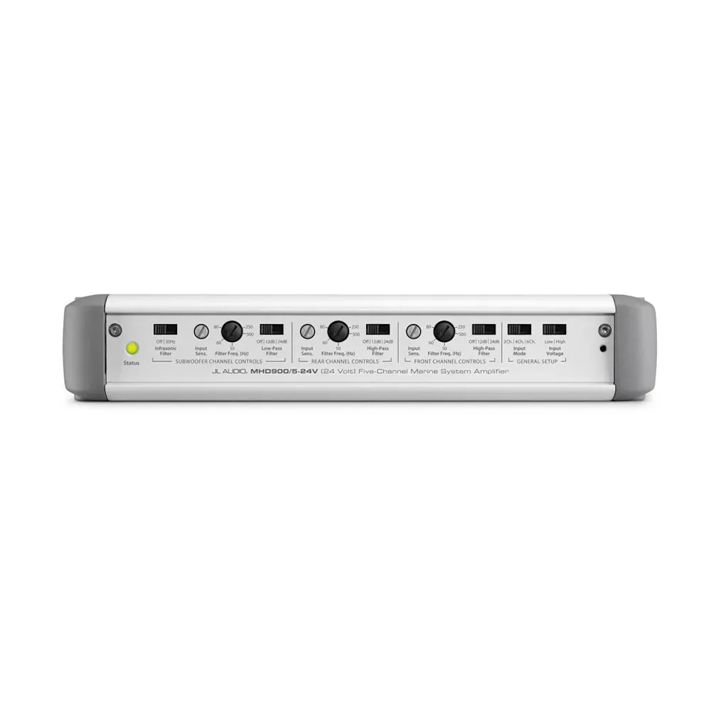 JL Audio MHD Marine Amplifikatörü - 5 Kanallı Tam Aralık Marine Amplifikatörü (24 V Sistemler için 900 W) resmi