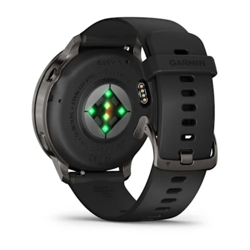 Venu 4 - 45 mm - Siyah Silikon Kayışlı  resmi