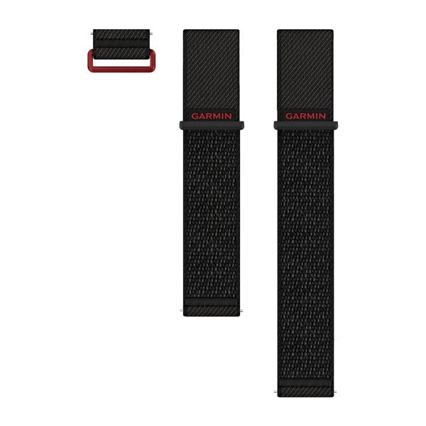 Quick Release 24 mm Yedek Kayış - Siyah ComfortFit Naylon resmi