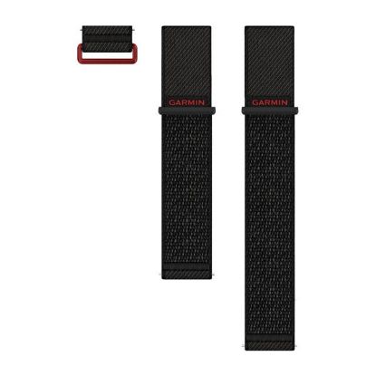 Quick Release 24 mm Yedek Kayış - Siyah ComfortFit Naylon resmi