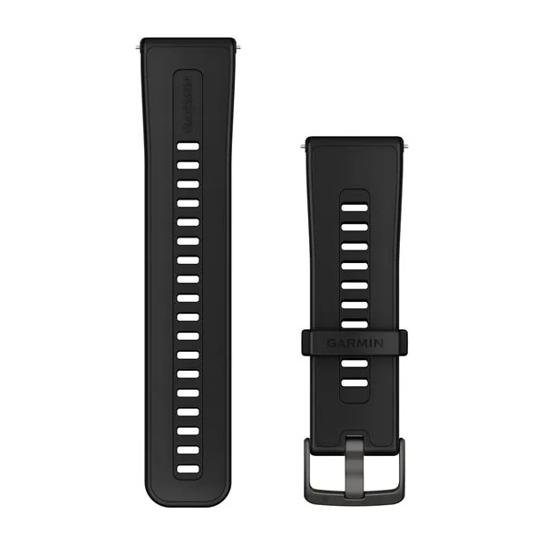 Quick Release 24 mm Yedek Kayış - Siyah Silikon resmi