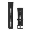 Quick Release 24 mm Yedek Kayış - Siyah Silikon resmi