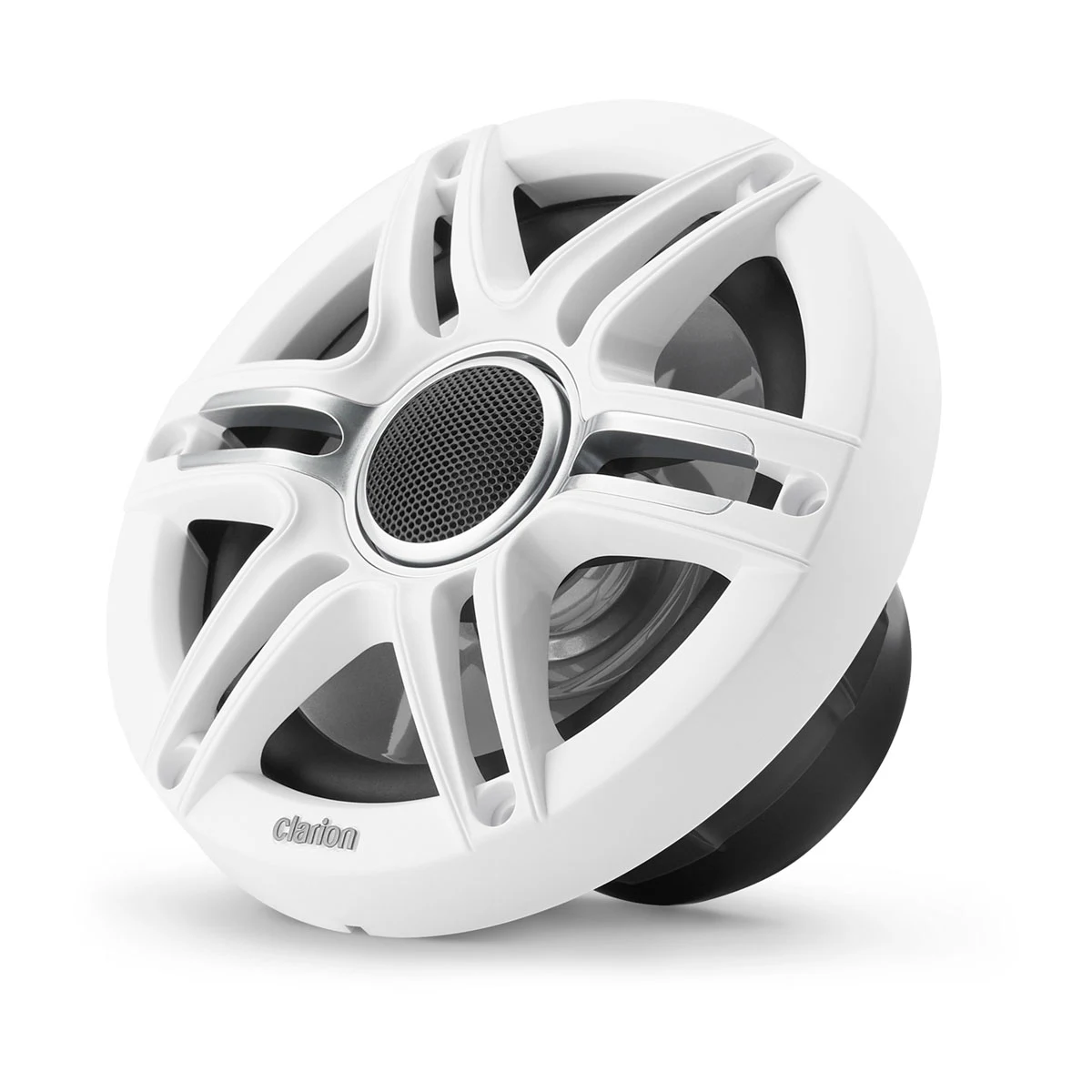 Clarion CMSP Marine Hoparlörleri - 6.5"  Beyaz ve Gri Spor Izgaralı (CMSP651SWG) resmi