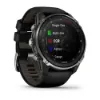 Descent Mk3i – 51 mm - Gümüş ve Siyah PVD Kaplamalı Titanyum, Siyah/Çakıl Grisi Silikon Kayışlı resmi