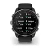 Descent Mk3i – 51 mm - Gümüş ve Siyah PVD Kaplamalı Titanyum, Siyah/Çakıl Grisi Silikon Kayışlı resmi