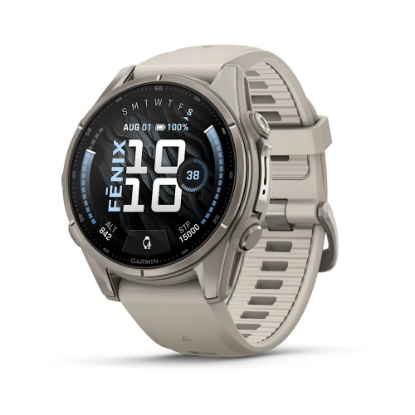 fenix 9 – 43mm - Titanyum, Sis Grisi Silikon Kayışlı resmi