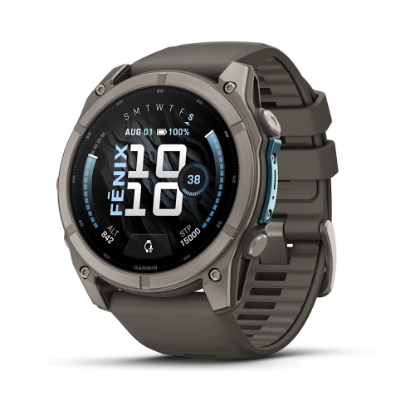fenix 9 – 51 mm - Titanyum, Çakıl Grisi Silikon Kayışlı resmi