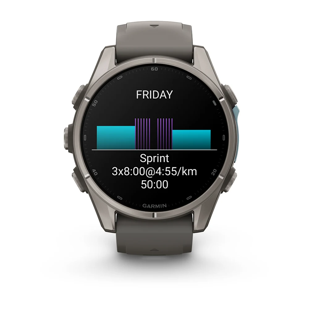 fenix 9 – 43mm - Titanyum, Çakıl Grisi Silikon Kayışlı resmi