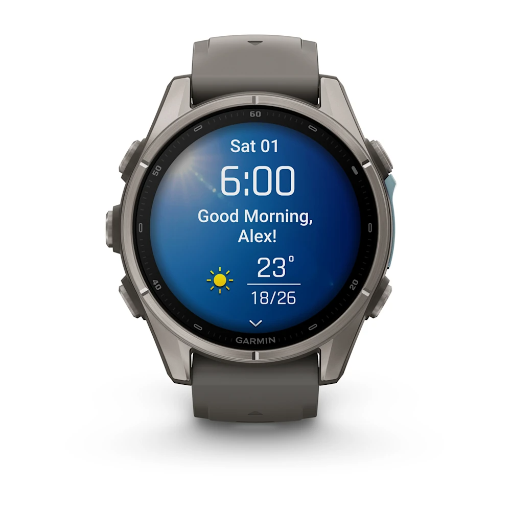 fenix 9 – 43mm - Titanyum, Çakıl Grisi Silikon Kayışlı resmi