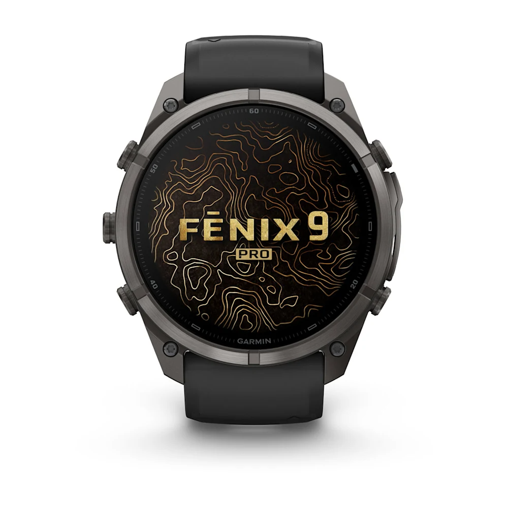 fenix 9 Pro – 51 mm - Karbon Gri DLC Titanyum, Siyah Silikon Kayışlı resmi