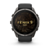 fenix 9 Pro – 51 mm - Karbon Gri DLC Titanyum, Siyah Silikon Kayışlı resmi