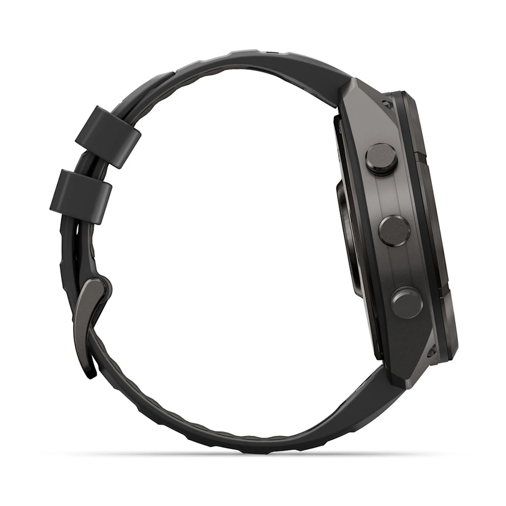 fenix 9 Pro – 51 mm - Karbon Gri DLC Titanyum, Siyah Silikon Kayışlı resmi