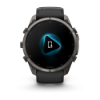fenix 9 Pro – 51 mm - Karbon Gri DLC Titanyum, Siyah Silikon Kayışlı resmi
