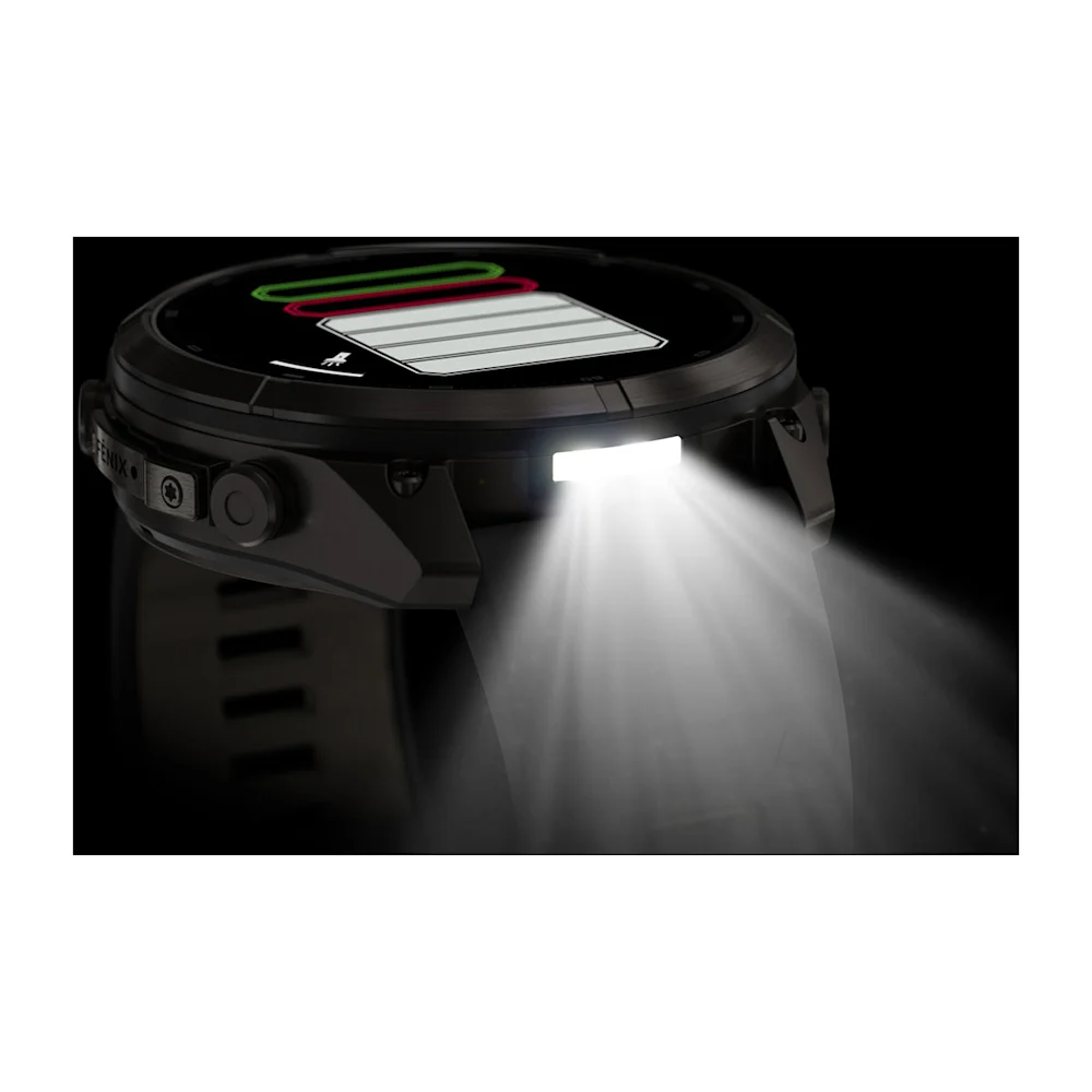 fenix 9 Pro – 51 mm - Karbon Gri DLC Titanyum, Siyah Silikon Kayışlı resmi