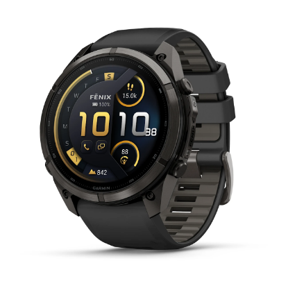 fenix 9 Pro inReach – 51 mm - Karbon Gri DLC Titanyum, Siyah Silikon Kayışlı resmi