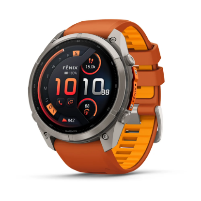 fenix 9 Pro inReach – 51 mm - Titanyum, Turuncu Kayışlı resmi