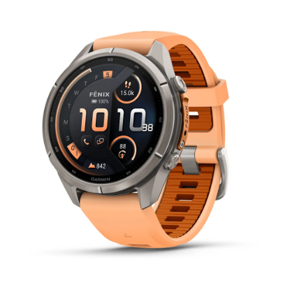 fenix 9 Pro inReach – 43 mm - Titanyum, Turuncu Silikon Kayışlı resmi